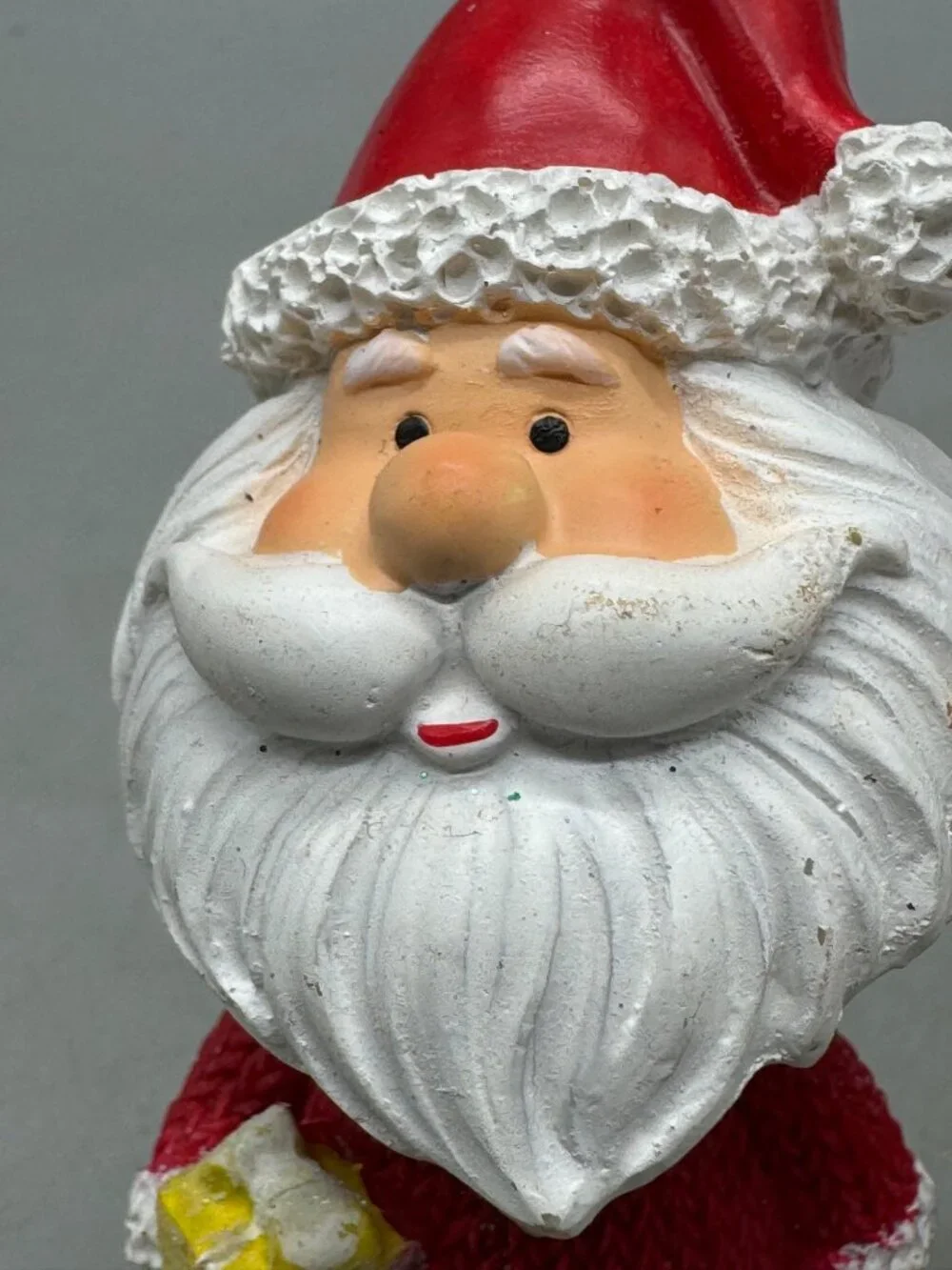 Ceramic Santa Bobble Head Figurines Set Of 2 Red & White Christmas Decor READ
